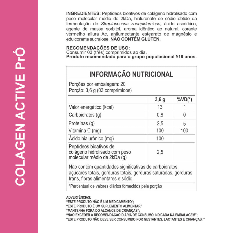 Suplemento Colageno c/ Ácido Hialurônico 1200mg 60 Comprimidos Daily Nutrition