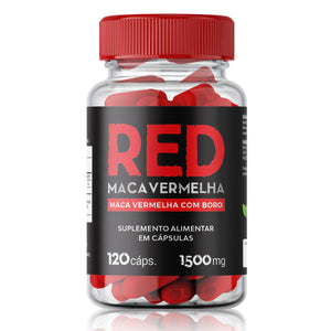 Suplemento Red Maca Vermelha com Boro 1500mg 120 Cápsulas!