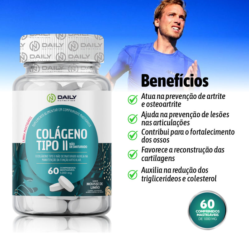 Suplemento Colágeno Tipo 2 Não Desnaturado 1000mg 60 Comprimidos Daily Nutrition