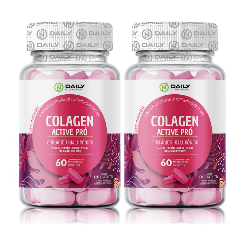 2 Suplementos Colageno c/ Ácido Hialurônico 1200mg 60 Comprimidos