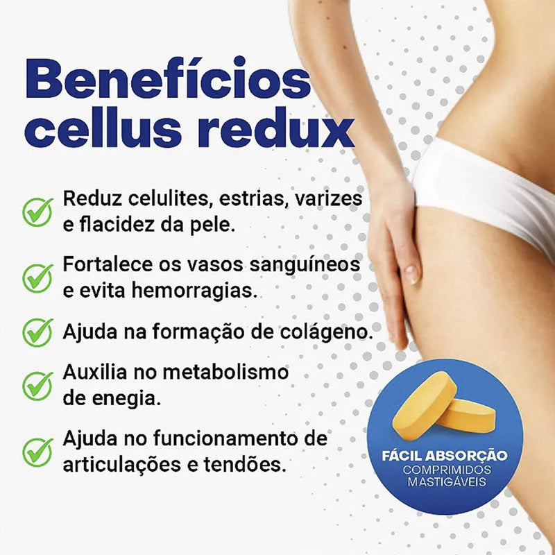 *OFERTA IMPERDIVEL*   compre 2 e leve 3 Cellus Redux 60 Comprimidos Mastigáveis de 1000mg