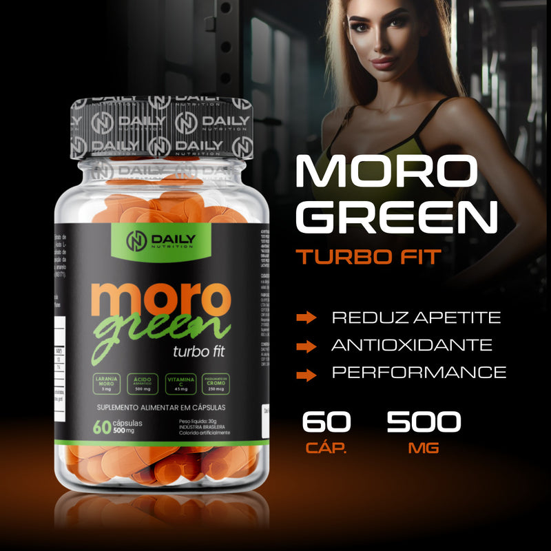 Suplemento Moro Green Turbo Fit 500mg 60 Cápsulas Daily Nutrition